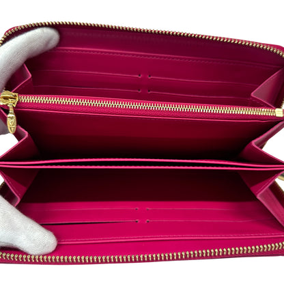 LOUIS VUITTON ルイ・ヴィトン ジッピーウォレット 長財布 モノグラム イカットフラワー ローズアンディアン ピンク M90019 レディース メンズ 【中古】