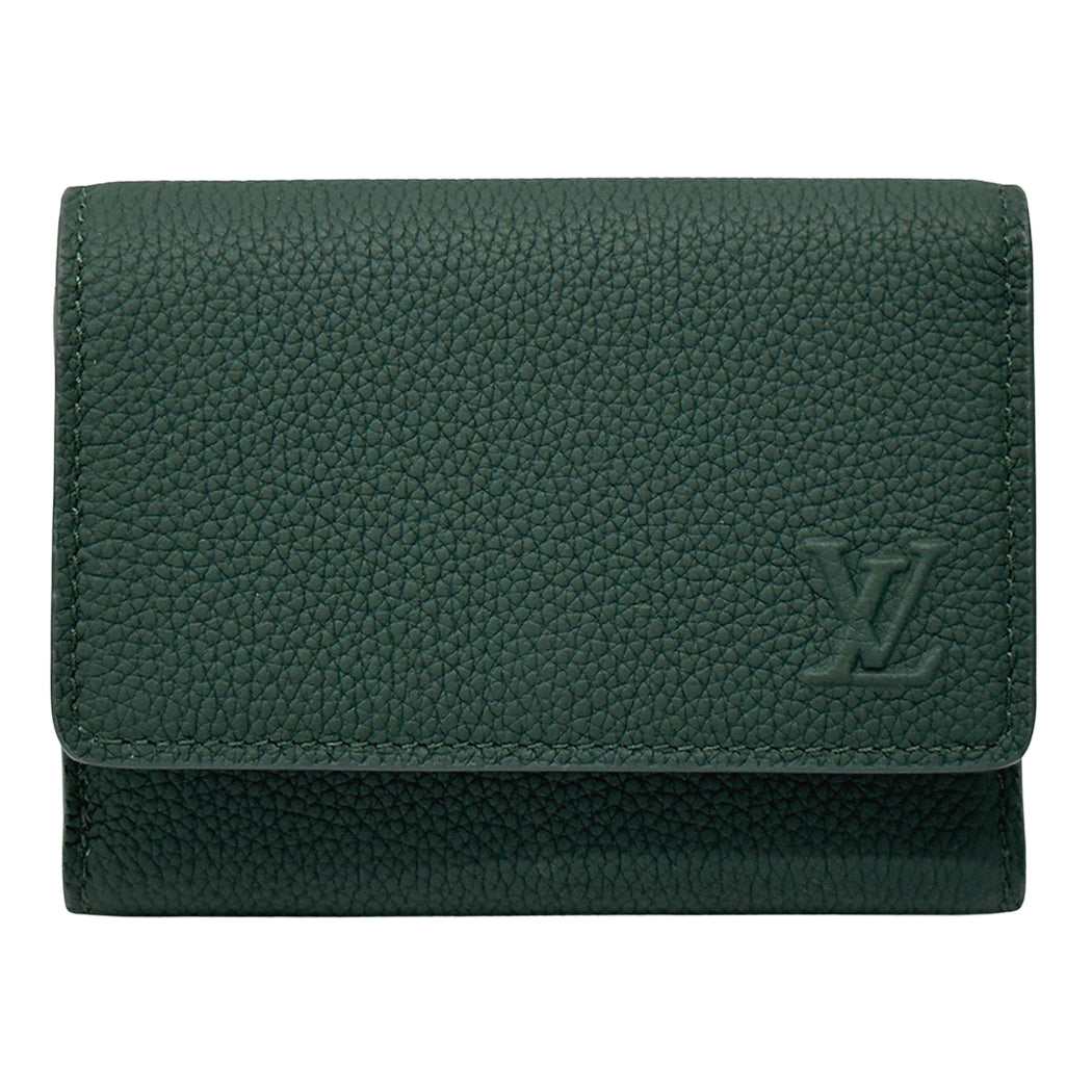LOUIS VUITTON ルイ・ヴィトン ヴィクター・ウォレット 三つ折り財布 アエログラム フォレストグリーン M25958 メンズ 【中古】