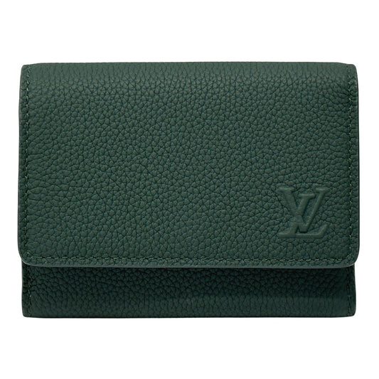 LOUIS VUITTON ルイ・ヴィトン ヴィクター・ウォレット 三つ折り財布 アエログラム フォレストグリーン M25958 メンズ 【中古】