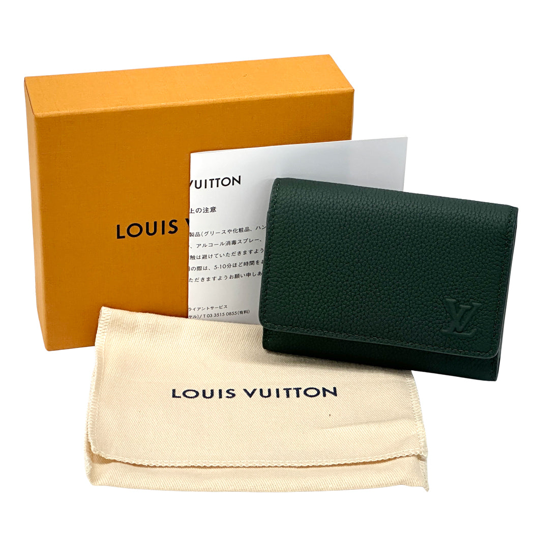 LOUIS VUITTON ルイ・ヴィトン ヴィクター・ウォレット 三つ折り財布 アエログラム フォレストグリーン M25958 メンズ 【中古】