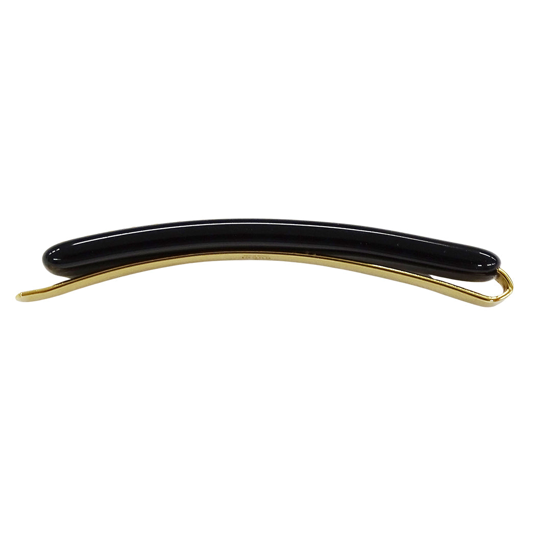 GUCCI グッチ ヘアアクセサリー ヘアピン 髪留め レジン クリスタル ブラック ゴールド レディース 【中古】
