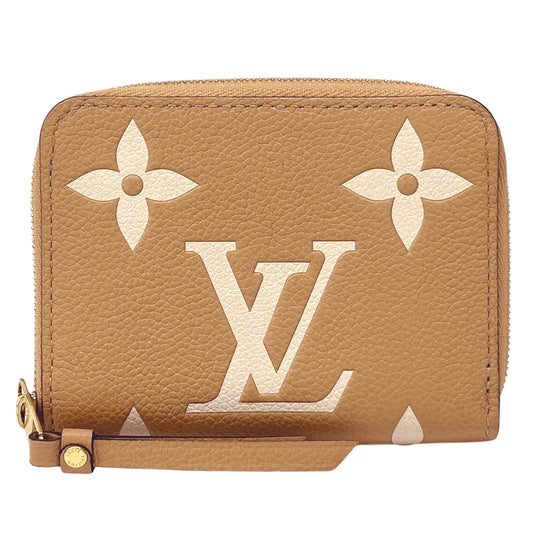 LOUIS VUITTON ルイ・ヴィトン ジッピーコインパース バイカラー モノグラム アンプラント アリゾナ×クレーム ベージュ M14563 レディース 【中古】