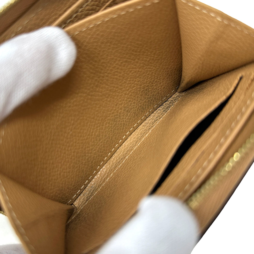 LOUIS VUITTON ルイ・ヴィトン ジッピーコインパース バイカラー モノグラム アンプラント アリゾナ×クレーム ベージュ M14563 レディース 【中古】