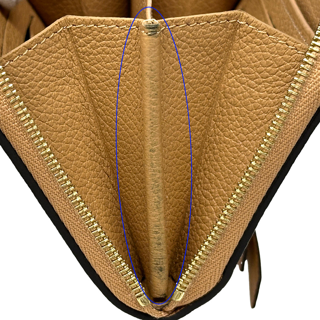 LOUIS VUITTON ルイ・ヴィトン ジッピーコインパース バイカラー モノグラム アンプラント アリゾナ×クレーム ベージュ M14563 レディース 【中古】