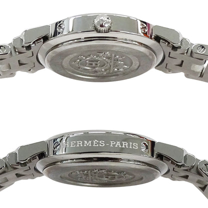 HERMES エルメス クリッパー ナクレ CL4.210 レディース 腕時計 シェル クオーツ QZ ステンレス 磨き済み【中古】
