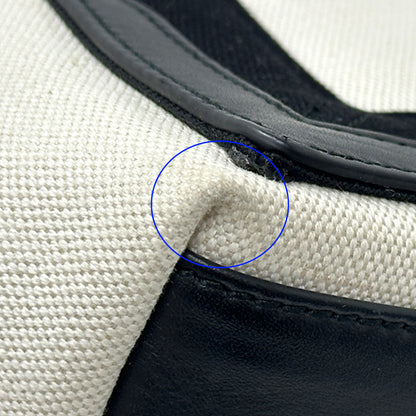 BALENCIAGA バレンシアガ ネイビーカバスS ハンドバッグ ホワイト ブラック 339933 キャンバス レディース 【中古】