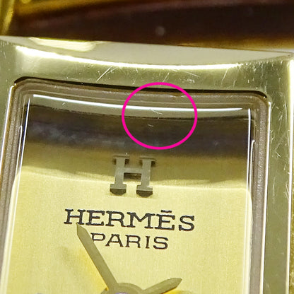 HERMES エルメス ケリーウォッチ KE1.201 レディース 腕時計 クオーツ QZ GP レザー 〇Ｙ【中古】