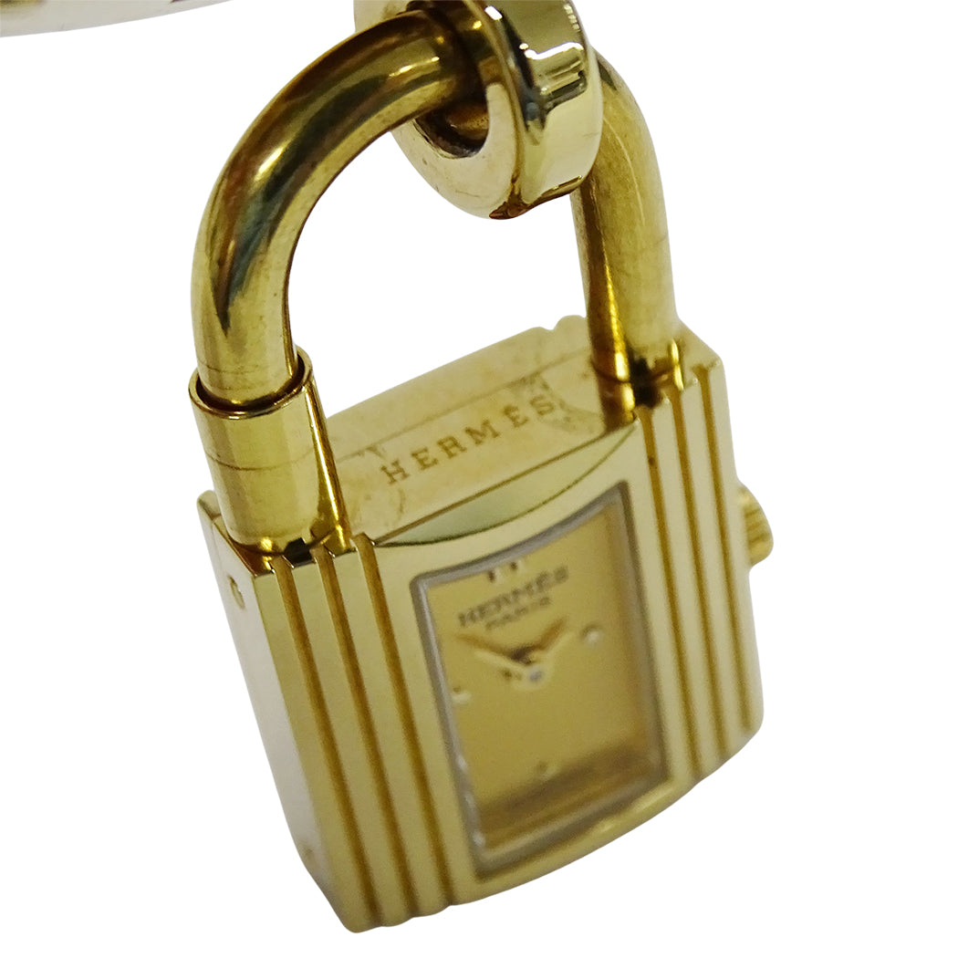 HERMES エルメス ケリーウォッチ KE1.201 レディース 腕時計 クオーツ QZ GP レザー 〇Ｙ【中古】