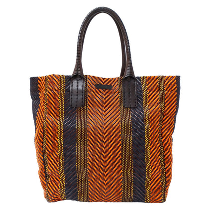 BURBERRY バーバリー トートバッグ プロ―サム ブラウン マルチカラー レザー レディース メンズ 【中古】