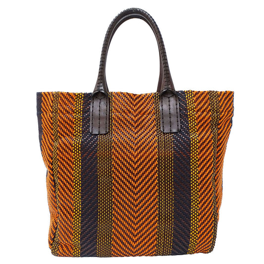 BURBERRY バーバリー トートバッグ プロ―サム ブラウン マルチカラー レザー レディース メンズ 【中古】