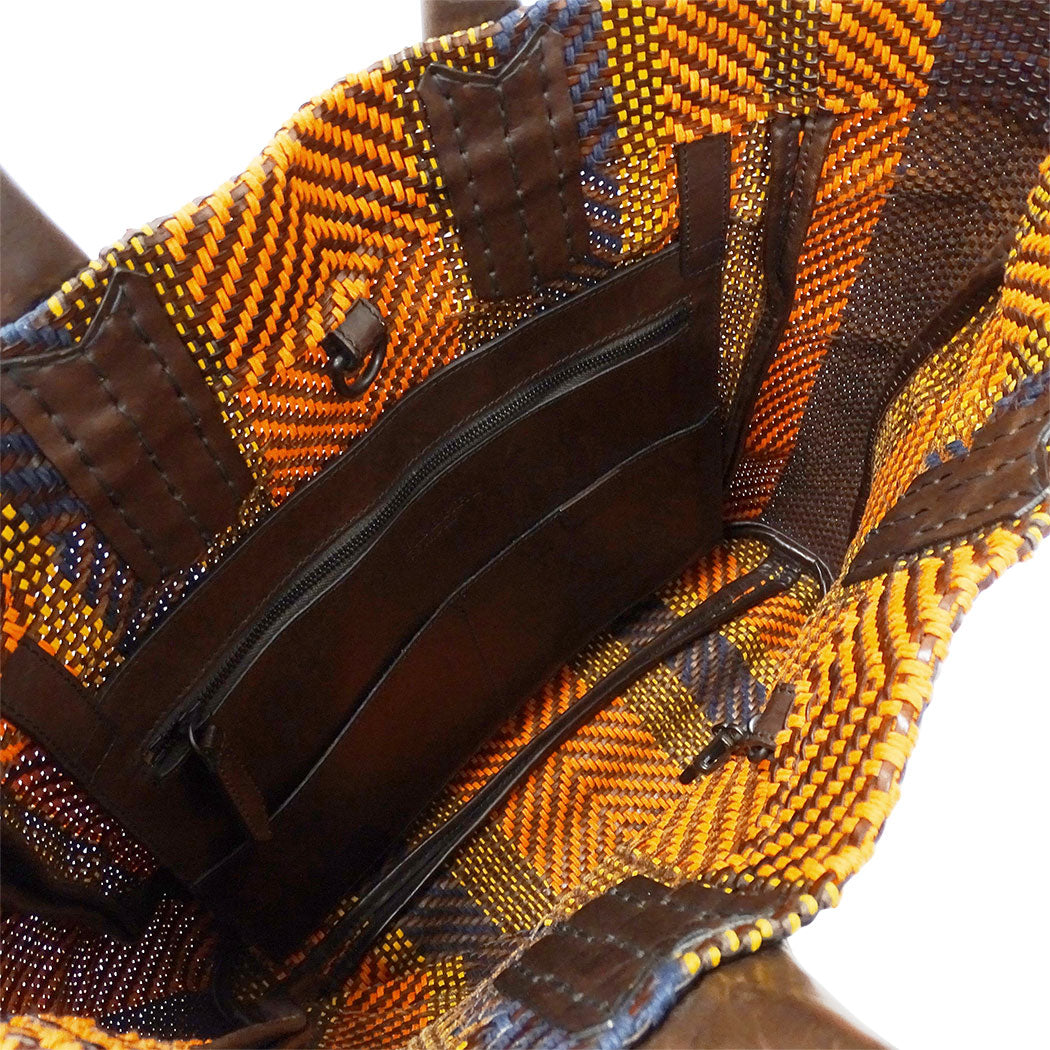 BURBERRY バーバリー トートバッグ プロ―サム ブラウン マルチカラー レザー レディース メンズ 【中古】