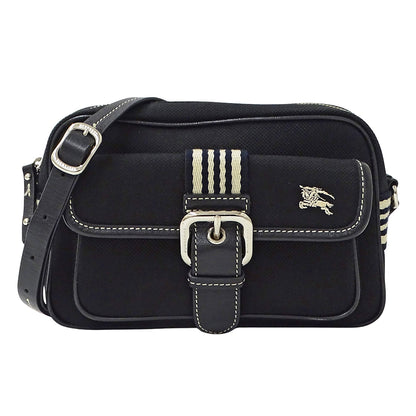 BURBERRY BLUE LABEL バーバリーブルーレーベル ショルダーバッグ ブラック キャンバス レディース 【中古】