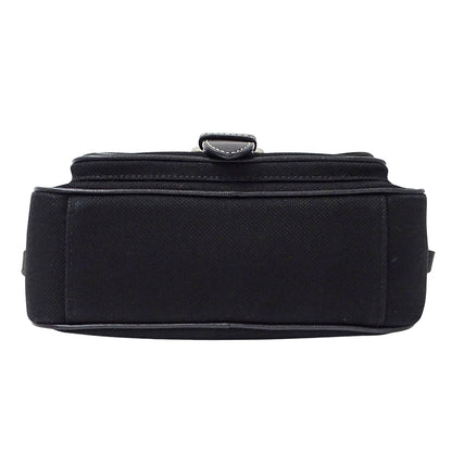 BURBERRY BLUE LABEL バーバリーブルーレーベル ショルダーバッグ ブラック キャンバス レディース 【中古】