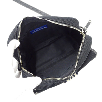 BURBERRY BLUE LABEL バーバリーブルーレーベル ショルダーバッグ ブラック キャンバス レディース 【中古】