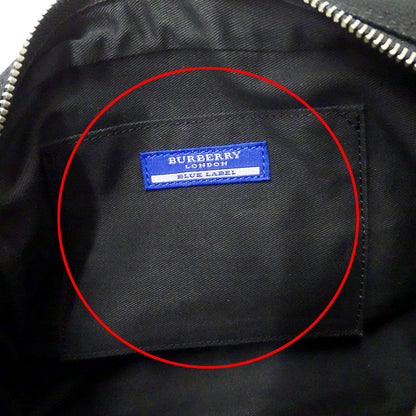 BURBERRY BLUE LABEL バーバリーブルーレーベル ショルダーバッグ ブラック キャンバス レディース 【中古】