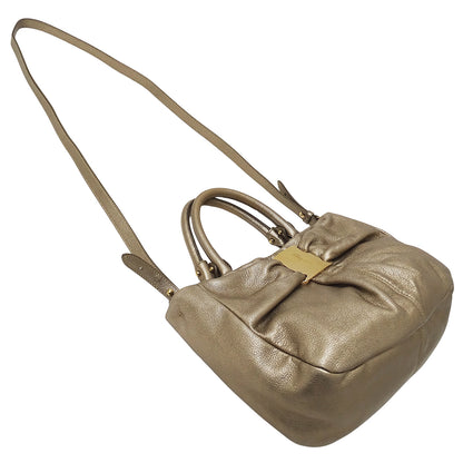 Ferragamo フェラガモ 2wayバッグ ヴァラ ゴールド レザー レディース 【中古】