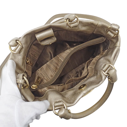 Ferragamo フェラガモ 2wayバッグ ヴァラ ゴールド レザー レディース 【中古】