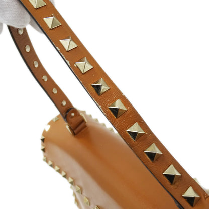 Valentino Garavani ヴァレンティノ・ガラヴァーニ 2wayバッグ ロックスタッズ キャメル レザー レディース 【中古】