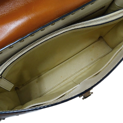 Valentino Garavani ヴァレンティノ・ガラヴァーニ 2wayバッグ ロックスタッズ キャメル レザー レディース 【中古】