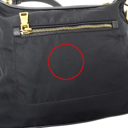 PRADA プラダ ショルダーバッグ ブラック ナイロン レディース 【中古】