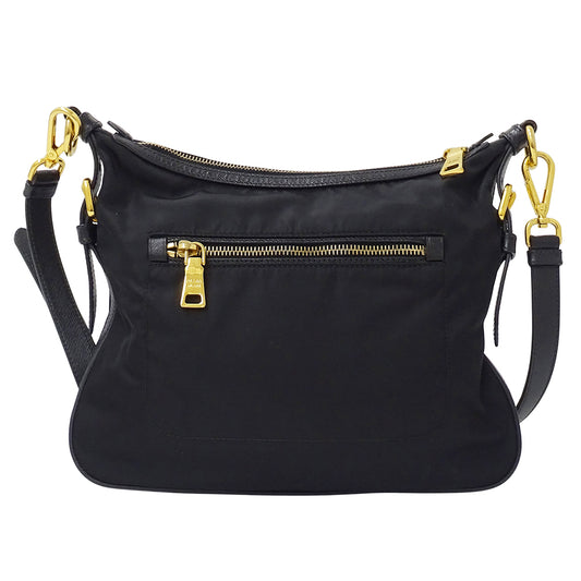 PRADA プラダ ショルダーバッグ ブラック ナイロン レディース 【中古】