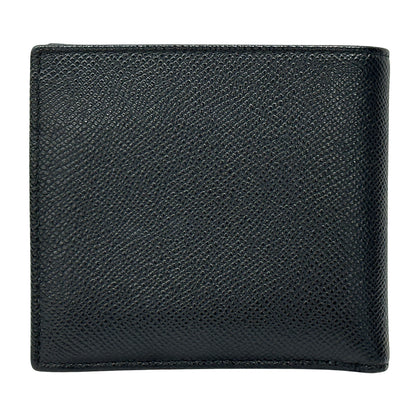 BVLGARI ブルガリ 二つ折り財布 ブルガリブルガリ マン ブラック ブルー レザー メンズ 【中古】