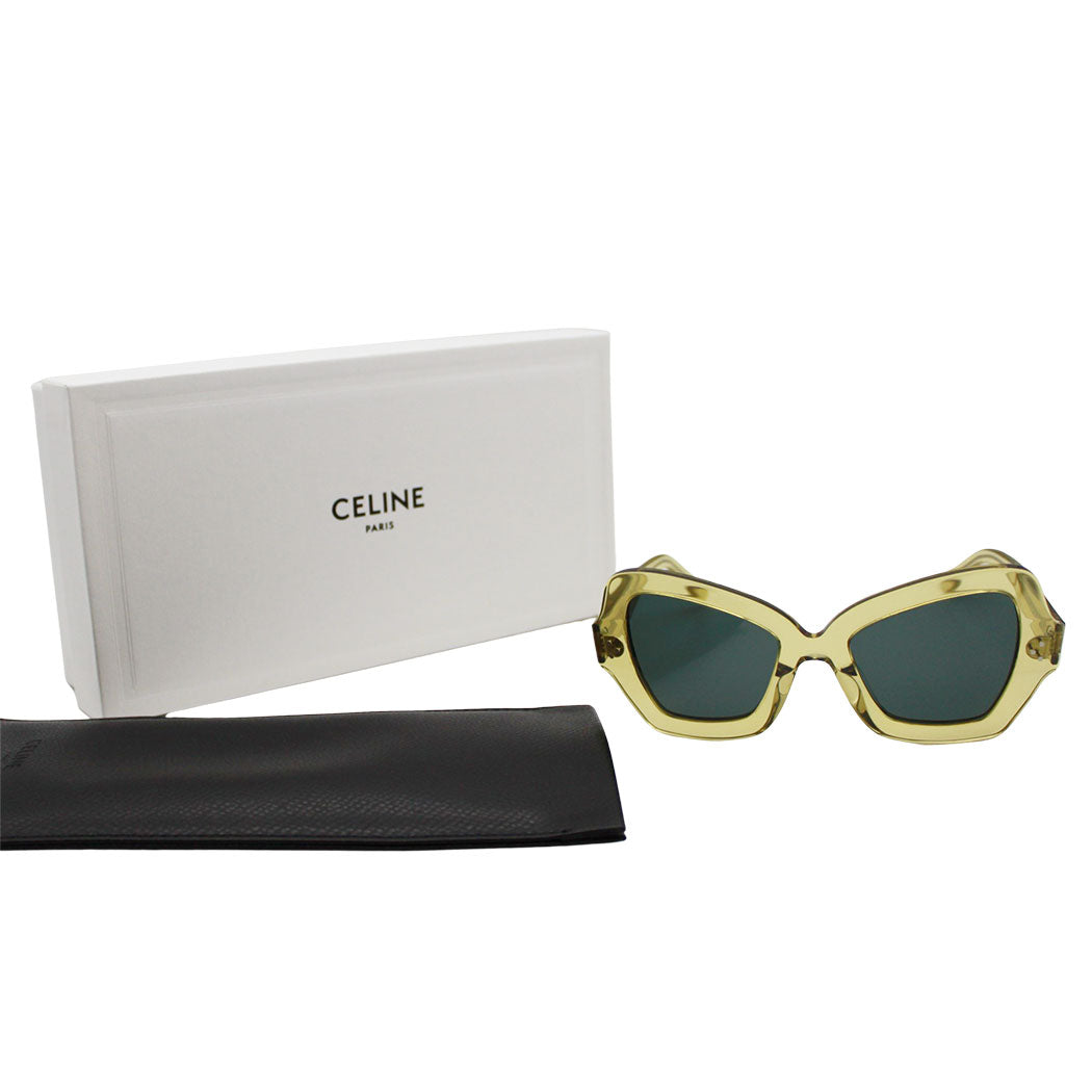 CELINE セリーヌ サングラス イエロー CL40071 レディース メンズ 【中古】