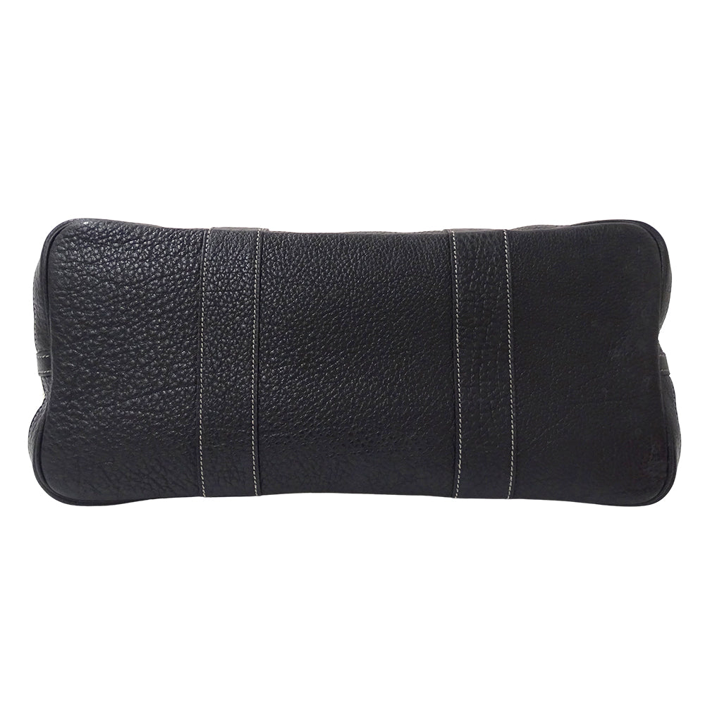 HERMES エルメス ガーデンパーティ PM トートバッグ ブラック ゴールド金具 トワルアッシュ レディース 【中古】