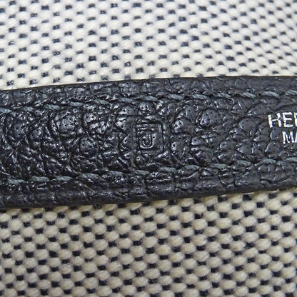HERMES エルメス ガーデンパーティ PM トートバッグ ブラック ゴールド金具 トワルアッシュ レディース 【中古】