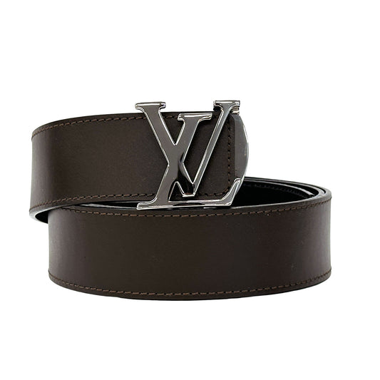 LOUIS VUITTON ルイ・ヴィトン サンチュール リバーシブル ベルト ブラック ブラウン M9887 レザー メンズ 【中古】