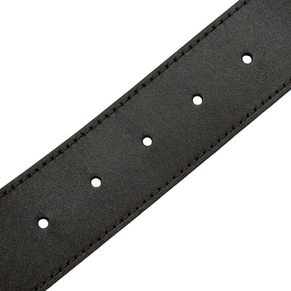 LOUIS VUITTON ルイ・ヴィトン サンチュール リバーシブル ベルト ブラック ブラウン M9887 レザー メンズ 【中古】