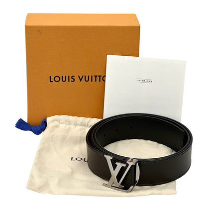 LOUIS VUITTON ルイ・ヴィトン サンチュール リバーシブル ベルト ブラック ブラウン M9887 レザー メンズ 【中古】
