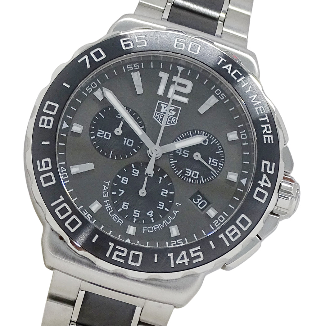 TAG Heuer タグホイヤー フォーミュラ1 CAU1115 BA0869 メンズ 腕時計 クロノグラフ クオーツ SS 磨き済み【中古】