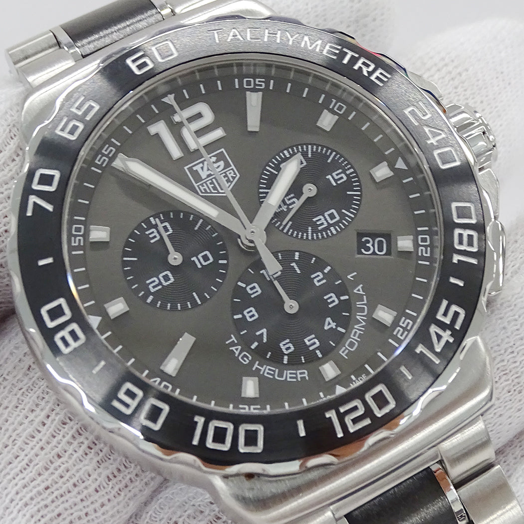 TAG Heuer タグホイヤー フォーミュラ1 CAU1115 BA0869 メンズ 腕時計 クロノグラフ クオーツ SS 磨き済み【中古】