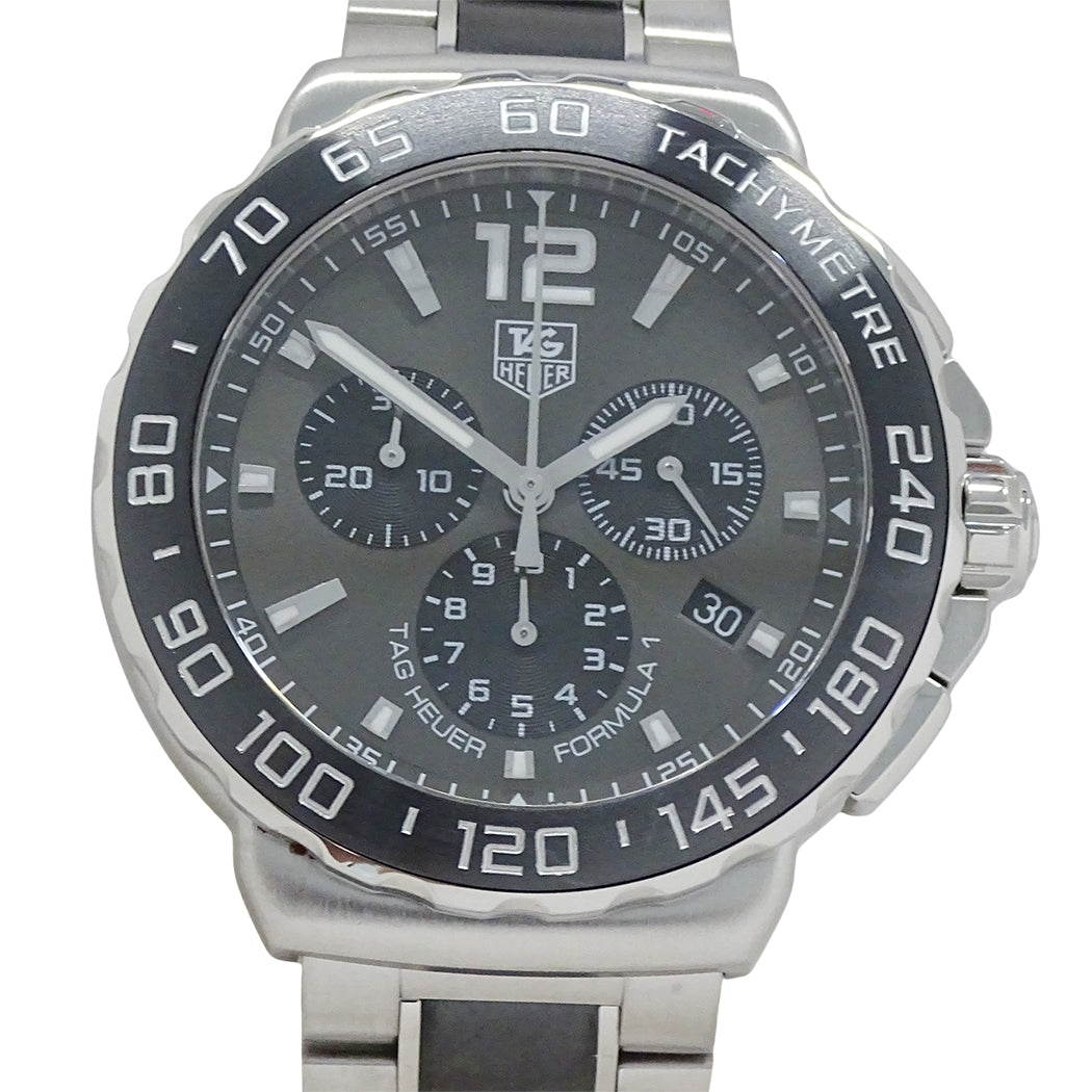 TAG Heuer タグホイヤー フォーミュラ1 CAU1115 BA0869 メンズ 腕時計 クロノグラフ クオーツ SS 磨き済み【中古】