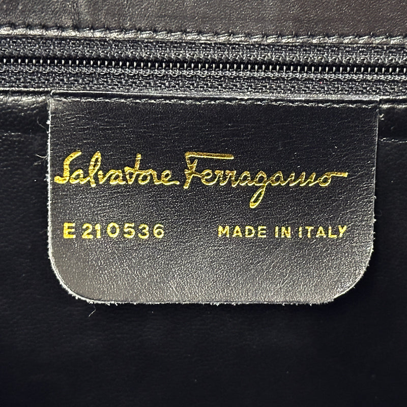 Ferragamo フェラガモ 2wayバッグ ガンチーニ ブラック レザー レディース 【中古】