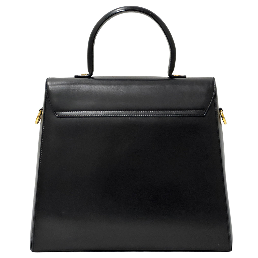 Ferragamo フェラガモ 2wayバッグ ガンチーニ ブラック レザー レディース 【中古】
