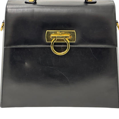 Ferragamo フェラガモ 2wayバッグ ガンチーニ ブラック レザー レディース 【中古】