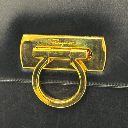 Ferragamo フェラガモ 2wayバッグ ガンチーニ ブラック レザー レディース 【中古】