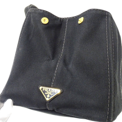 PRADA プラダ カナパ M 2wayバッグ ブラック 1BG642 キャンバス レディース 【中古】