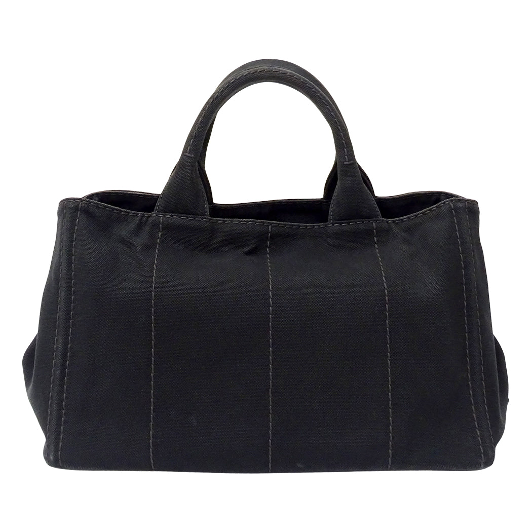 PRADA プラダ カナパ M 2wayバッグ ブラック 1BG642 キャンバス レディース 【中古】