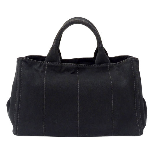 PRADA プラダ カナパ M 2wayバッグ ブラック 1BG642 キャンバス レディース 【中古】