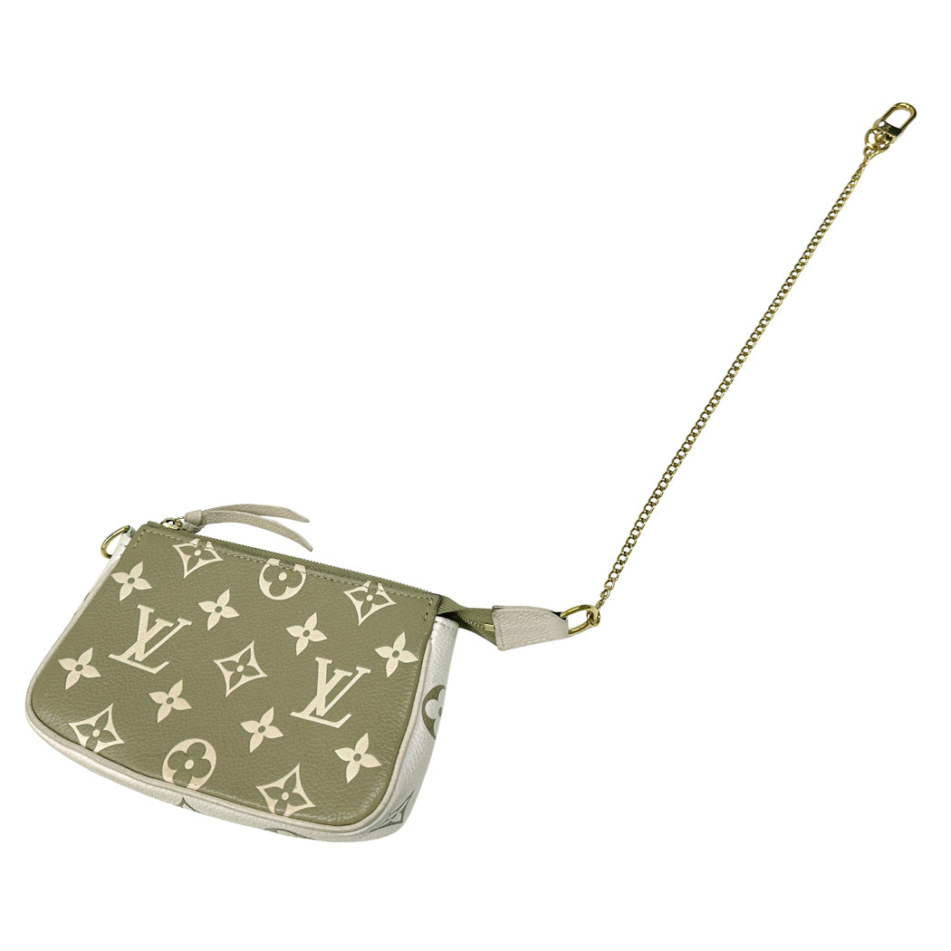 LOUIS VUITTON ルイ・ヴィトン ミニポシェット・アクセソワール ポーチ モノグラム バイカラー アンプラント カーキ ベージュ M81284 レディース 【中古】