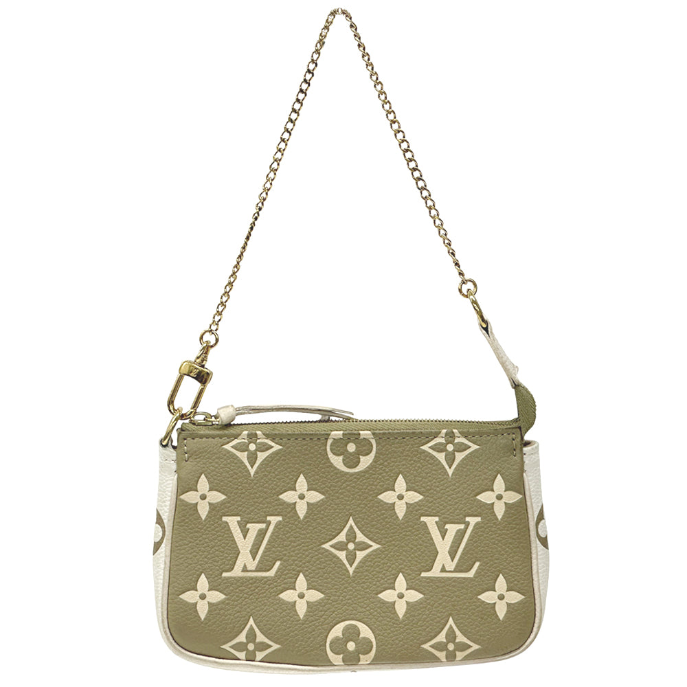 LOUIS VUITTON ルイ・ヴィトン ミニポシェット・アクセソワール ポーチ モノグラム バイカラー アンプラント カーキ ベージュ M81284 レディース 【中古】