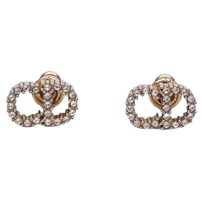 Dior ディオール ピアス ラインストーン ゴールド レディース 【中古】