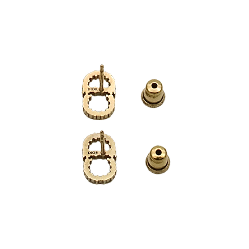 Dior ディオール ピアス ラインストーン ゴールド レディース 【中古】