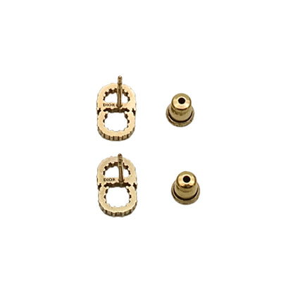 Dior ディオール ピアス ラインストーン ゴールド レディース 【中古】