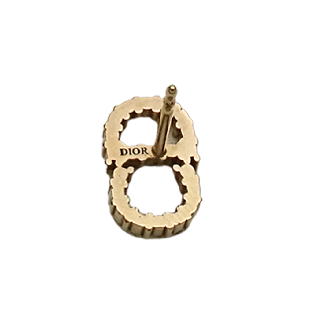 Dior ディオール ピアス ラインストーン ゴールド レディース 【中古】