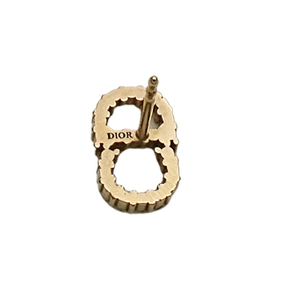 Dior ディオール ピアス ラインストーン ゴールド レディース 【中古】