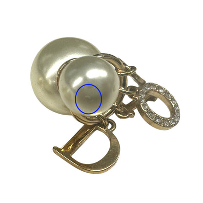 Dior ディオール トライバル ピアス メタル フェイクパール ゴールド レディース 【中古】